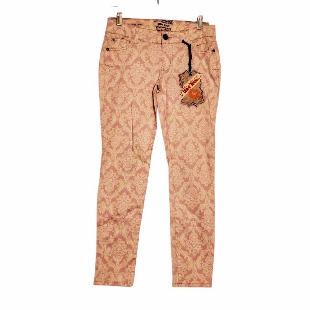 Hot Kiss Cat Capri Style Cotton Straight Leg Pants Jeans Women Size 5 NWT